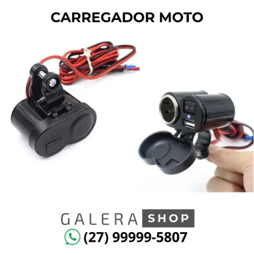 CARREGADOR USB MOTO ACENDEDOR ISQUEIRO
