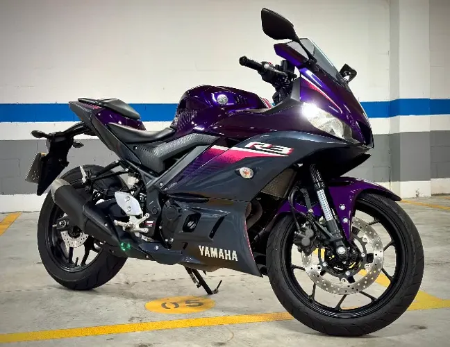 Yamaha R3 2023 Roxa - Baixa KM e Revisada!
