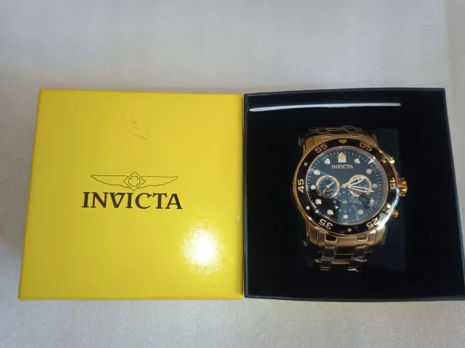 Relógio Invicta Masculino Dourado Pro Driver 0072