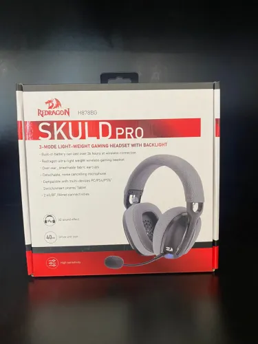 ? Headset Gamer Redragon Skuld Pro - Sem Fio, Design Premium e Som Profissional!