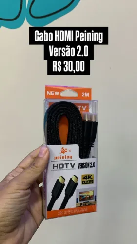 Cabo HDMI Peining / Versão 2.0 / R$ 30,00 | Novo | Loja Física