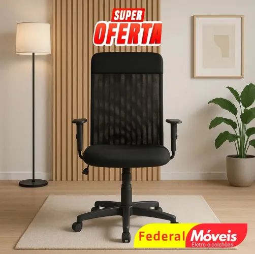 Cadeira Executiva Sun Giratória - Design moderno e funcional para o dia a dia!