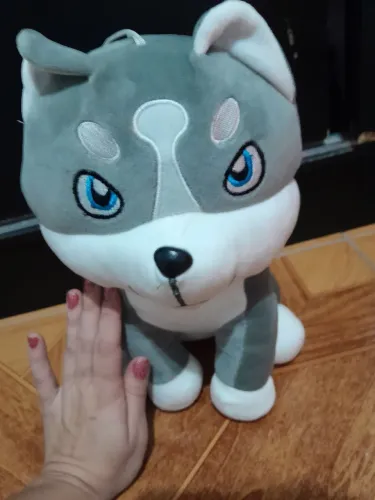Pelúcia de Husky Siberiano Fofo e extremamente Macio