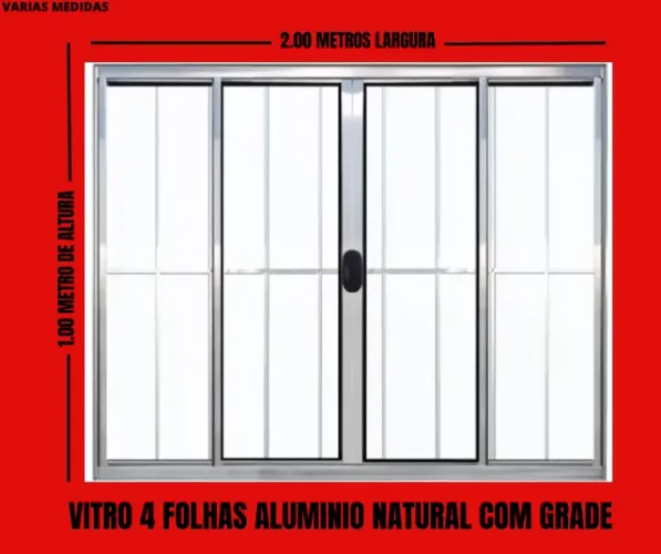 vitro cod vit58 - de aluminio com grade frete ac