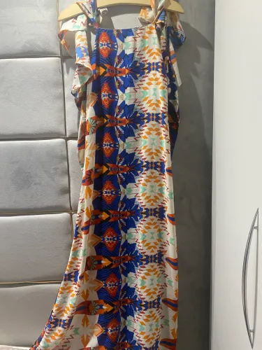 Vestido longo estampado