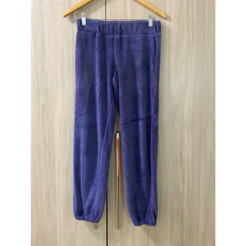 Calça infantil franzido veludo azul tamanho 16 PUC