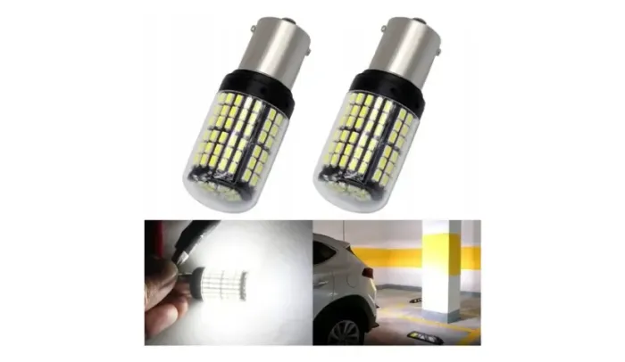 Par de Led Luz 1 Polo para Ré Extra Forte - Modelo Anti erro Cambus 7.200 Lúmens