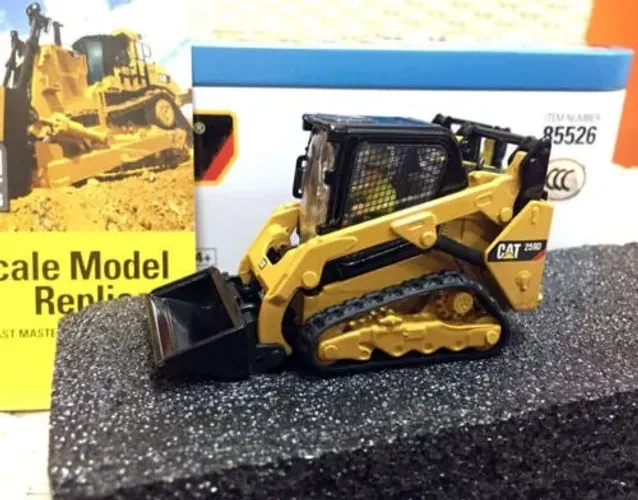 Miniatura Caterpillar 259D Carregador Compacto da Trilha Escala 1/50 5 cm