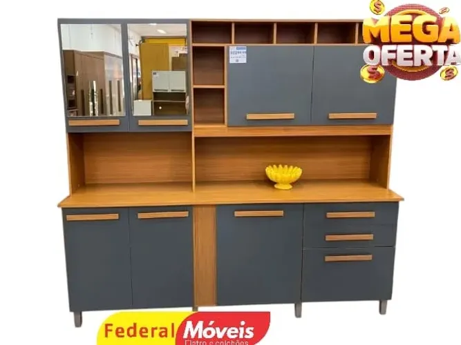 Armário de Cozinha com Espelho 100% MDF SUPER OFERTA