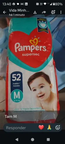 Fralda Pampers 52 unid
