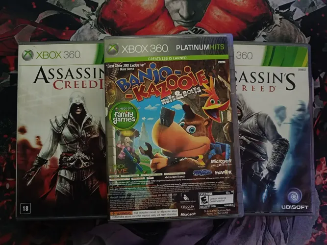 3 JOGOS ORIGINAL DO XBOX 360