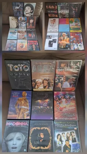 Lote 29 DVDs Músicas Vários Gêneros Musicais