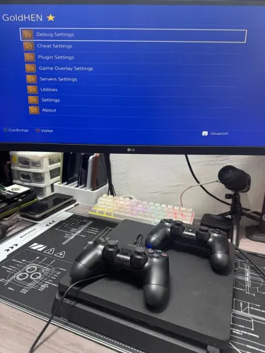Ps4 desbloqueado com 2 controles aceito cartão