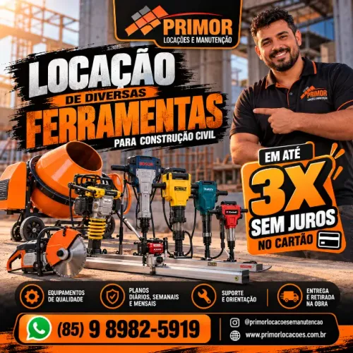 Aluguel de Máquinas e Ferramentas para Construção Civil