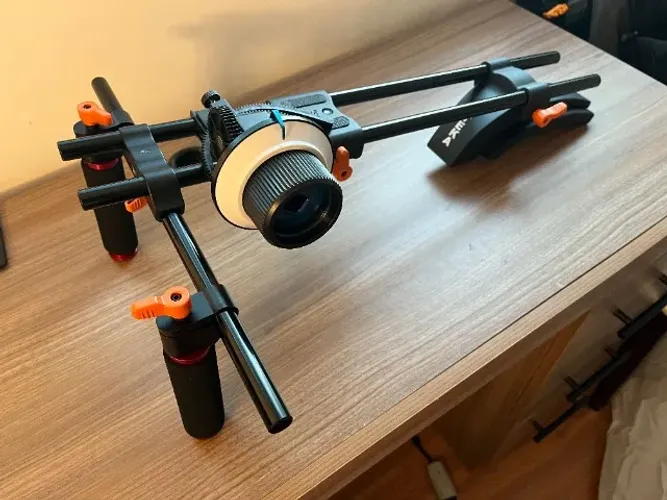Shoulder Rig Completo Revo / Opteka  (tubos 15mm) + Follow Focus (Estado de novo)