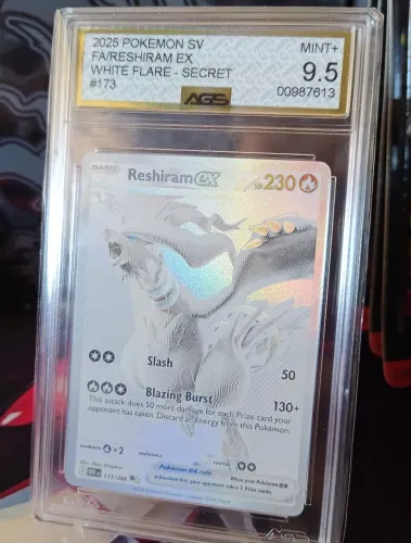 Carta Pokémon Reshiram EX White Flare Secret 2025 Grading 9.5 AGS