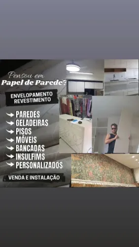 envelopamento de armários e geladeira