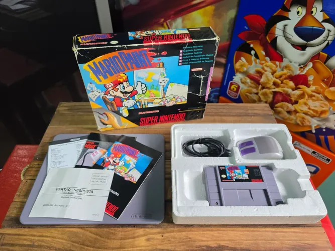 Super Mario Paint SNES CIB - Playtronic Completo e 100% Original