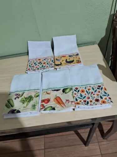 Panos de prato com 5 unidades 