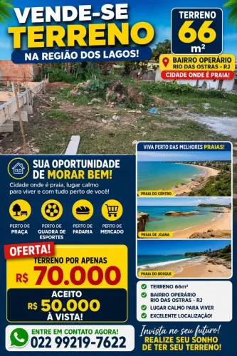 Terreno de 70 mil faço por 50 mil