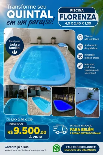 Piscinas em fibra De 4,0x2,40x1,30