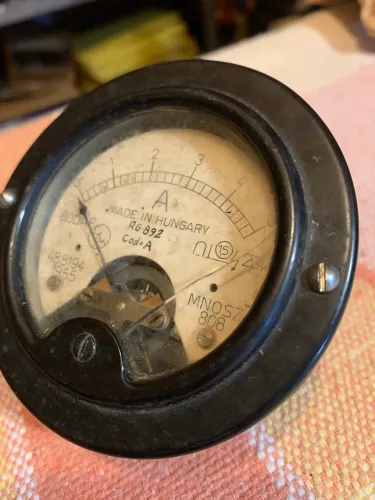 Amperímetro Voltímetro Analógico Hungria 1953 ..