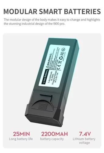 Bateria Drone L900 Pro SE Preto 7.4v 2200mah - NOVO