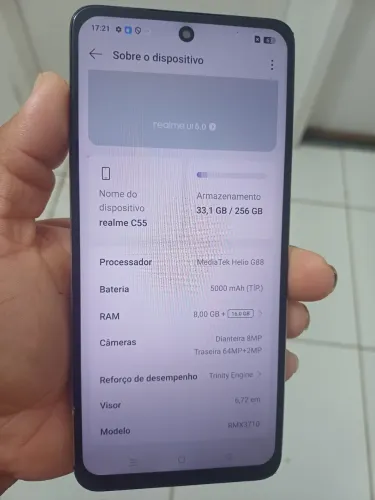 Celular Realme C55 256GB 8+8 RAM