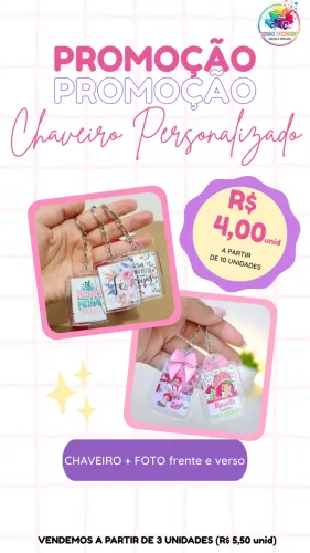 Chaveiro com foto PROMOÇÃO 