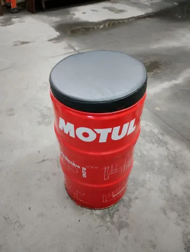 Banqueta Assento Banco de Tambor Tamborete 60 Litros Motul com Almofada