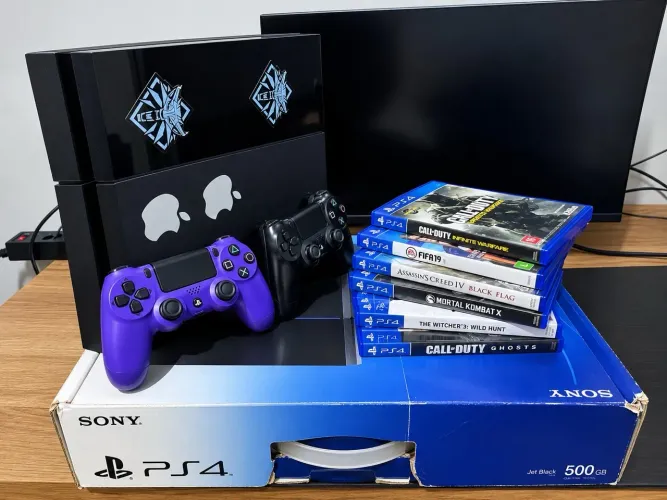 Ps4 fat 500gb + 2 controles - leitor não funciona