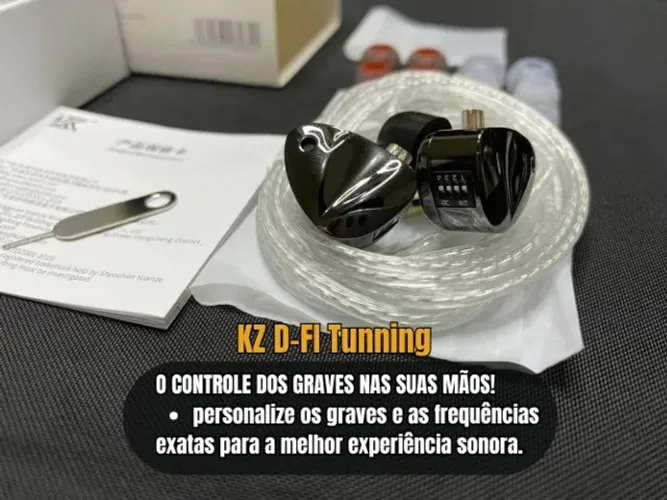 Fone KZ D-FI Tunning com Equalizadores de Frequência - Retorno de Palco Monitor de palco