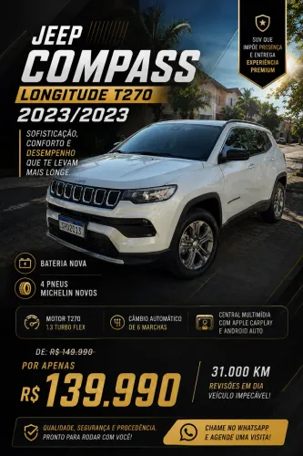 Jeep Compass Long. T270 1.3 TB 4X2 Flex AUT 2023
