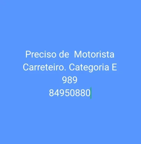 Motorista Carreteiro