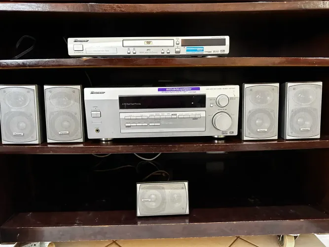 Home Theater Pioneer D411S Completo + Subwoofer + 5 Caixas + DVD