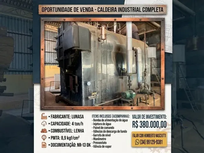 Caldeira 4 ton/h