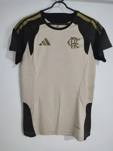 Camisa Feminina do Flamengo de Treino Bege 2026/27 Camisa de Time Lançamento 2026