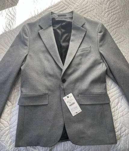 Blazer Zara cinza tamanho M