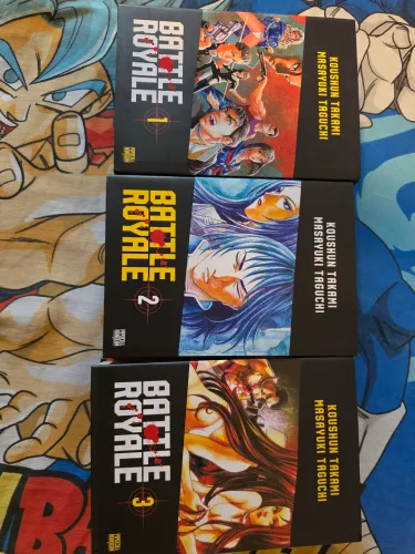 Manga battle Royale 1,2,3 koushun takami , masayuki taguchi pipoca e Nanquim