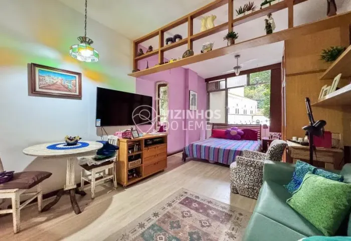 Estúdio com 38m² + Dependência Completa no Leme  Pronto para Morar ou Alugar por Temporada