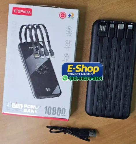 Carregador Portátil 10000mah por indução
