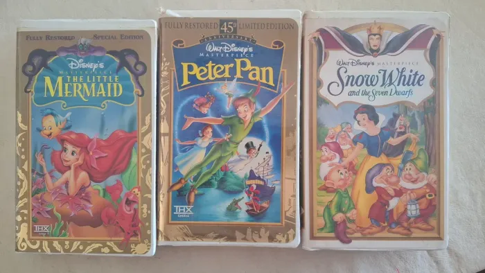 VHS Disney originais importadas, valor unitário 