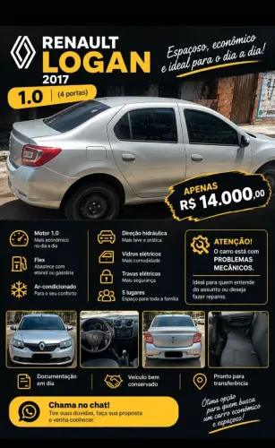 Renault Logan Authentique Flex 1.0 12V 4P 2018
