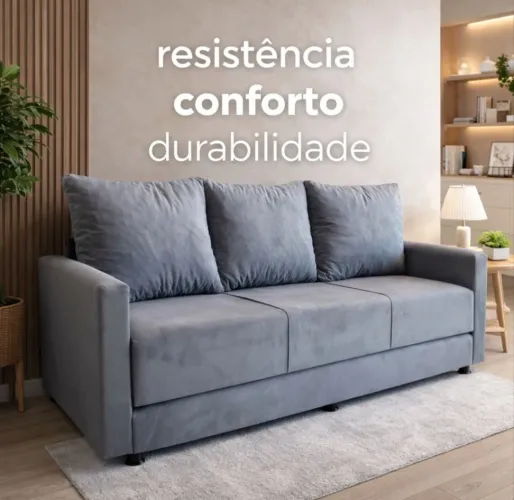 Sofá cama Modelo SÁFIRA CASAL EM OFERTA R$849,99 À VISTA! CONTATO *