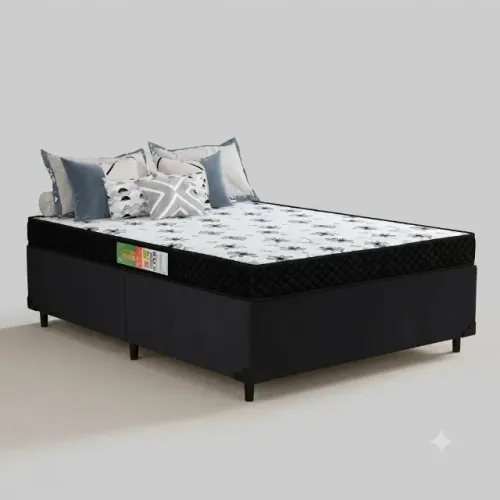 Conjunto Base com Colchão Espuma D20 De Casal Novo!