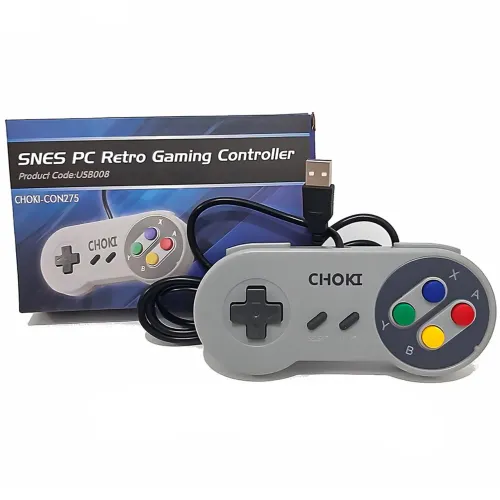 Controle novo usb estilo Super Nintendo na promoção!