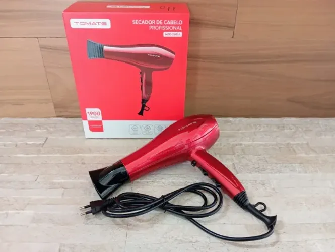 Secador de Cabelo Profissional 1900W 127V Tomate