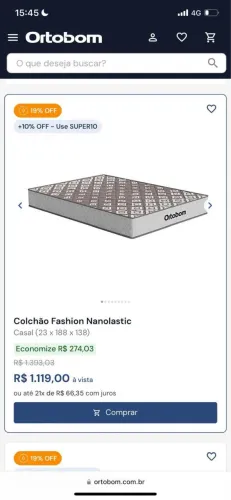 Vendo Colchão Ortobom