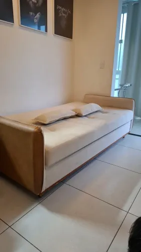 Sofá cama + baú Linho 2.10 MTS