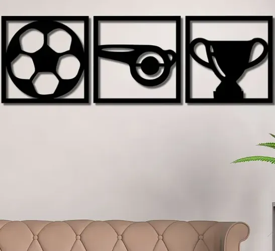 Quadros de mdf vazado em preto cru ou  branco 110x35cm 